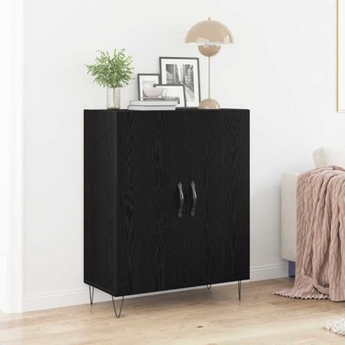 Pangshiyuan Sideboard aus Holzwerkstoff in Schwarzeiche-Optik, Modernes Buffet mit 2 Türen und Stauraum, Schlankes Design für Esszimmer, Wohnzimmer oder Flur, 69.5W x 34D x 90H cm Pangshiyuan Sideboard aus Holzwerkstoff in Schwarzeiche-Optik, Modernes Buffet mit 2 Türen und Stauraum, Schlankes Design für Esszimmer, Wohnzimmer oder Flur, 69.5W x 34D x 90H cm von Pangshiyuan