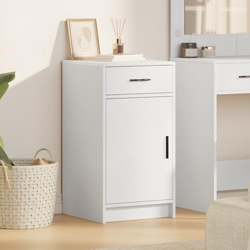 Pangshiyuan Sideboard mit 4 Schubladen, Weiß, MDF, Mattes Finish, Stauraum für Esszimmer, Wohnzimmer, 40x41x75 cm Pangshiyuan Sideboard mit 4 Schubladen, Weiß, MDF, Mattes Finish, Stauraum für Esszimmer, Wohnzimmer, 40x41x75 cm von Pangshiyuan