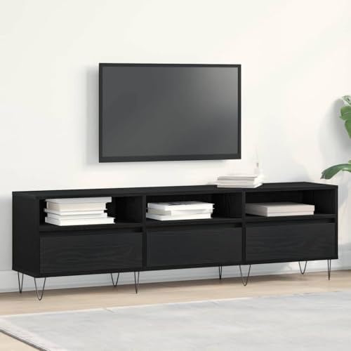Pangshiyuan TV-Schrank aus Holzwerkstoff in Schwarze Eiche, Moderner Mediaschrank mit Scharniertür, Stauraum für Wohnzimmer, Schlafzimmer oder Home-Office, 150W x 30D x 44.5H cm Pangshiyuan TV-Schrank aus Holzwerkstoff in Schwarze Eiche, Moderner Mediaschrank mit Scharniertür, Stauraum für Wohnzimmer, Schlafzimmer oder Home-Office, 150W x 30D x 44.5H cm von Pangshiyuan