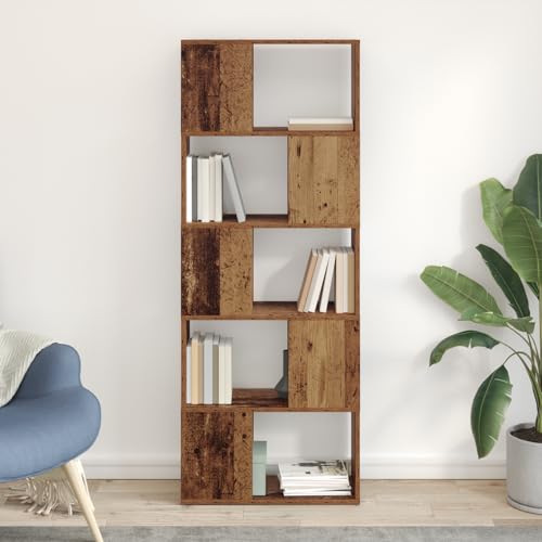 Pangshiyuan TV-Schrank aus Verwittertem Holzwerkstoff, Rustikales Design, Offene Regale, 60 x 24 x 155cm, für Wohnzimmer Pangshiyuan TV-Schrank aus Verwittertem Holzwerkstoff, Rustikales Design, Offene Regale, 60 x 24 x 155cm, für Wohnzimmer von Pangshiyuan