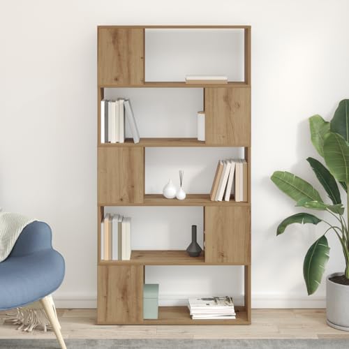 Pangshiyuan TV-Ständer aus Artisan Eiche Holzwerkstoff, 2 Regale, Offenes Design, Matte Oberfläche, 80 x 24 x 155cm, für Wohnzimmer Pangshiyuan TV-Ständer aus Artisan Eiche Holzwerkstoff, 2 Regale, Offenes Design, Matte Oberfläche, 80 x 24 x 155cm, für Wohnzimmer von Pangshiyuan