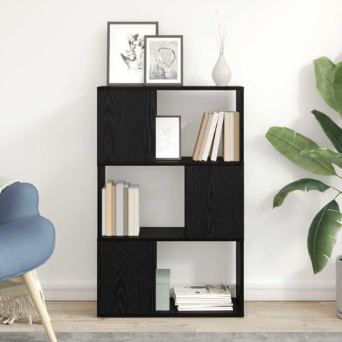 Pangshiyuan TV- und Bücherschrank aus Holzwerkstoff, schlankes Design mit Regalen, moderner Mediaschrank für Wohnzimmer, schwarz, 60W x 24D x 94H cm von Pangshiyuan