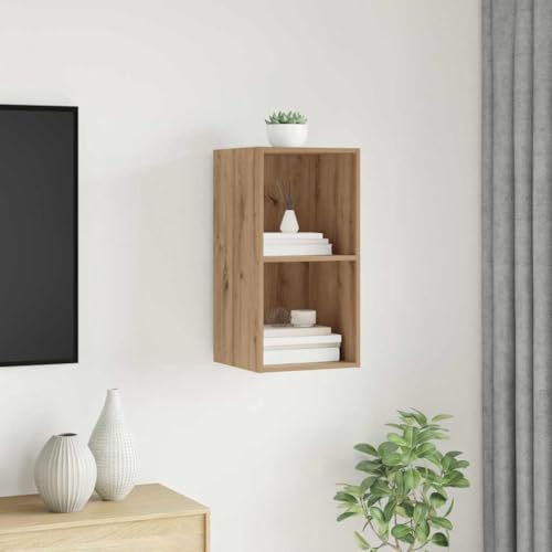 Pangshiyuan Wandmontierter TV-Schrank aus Holzwerkstoff mit Regalen, Schwebend Design, Eiche-Optik, Moderner Stauraum für Wohnzimmer, Schlafzimmer, 37W x 37D x 72H cm Pangshiyuan Wandmontierter TV-Schrank aus Holzwerkstoff mit Regalen, Schwebend Design, Eiche-Optik, Moderner Stauraum für Wohnzimmer, Schlafzimmer, 37W x 37D x 72H cm von Pangshiyuan