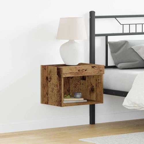 Pangshiyuan Wandregal mit LED-Beleuchtung 2 Stück, Rustikales Altholz-Regal mit Stauraum, Vintage Bücherregal, Wohnzimmer Dekoration, 40W x 30D x 30H cm Pangshiyuan Wandregal mit LED-Beleuchtung 2 Stück, Rustikales Altholz-Regal mit Stauraum, Vintage Bücherregal, Wohnzimmer Dekoration, 40W x 30D x 30H cm von Pangshiyuan
