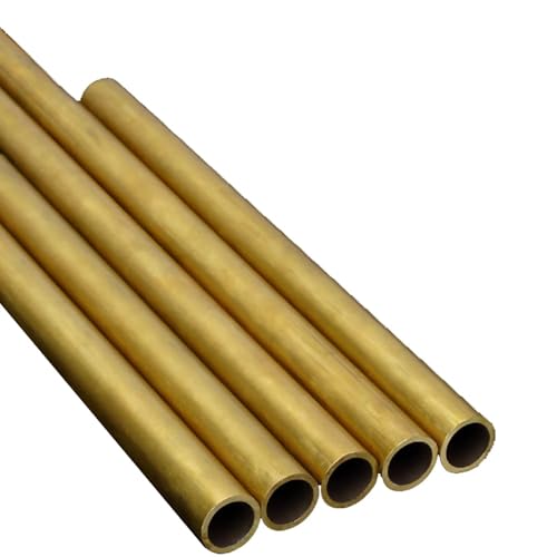 Pangyoo 5-teiliges Messingrohr-Set for Messerklemmen und Griffe, Rundrohre for DIY-Projekte(1x2x100mm) von Pangyoo