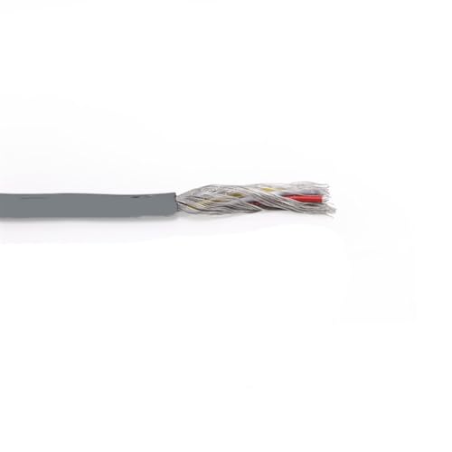 Pangyoo Elektrischer Draht 5 Meter Kupfer-Steuerkabel, 2-adriges bis 8-adriges UL2547-abgeschirmtes Kabel, 30 AWG 18 AWG Kanal-Audiosignalkabel (Color : 20AWG Grey, Size : 3 cores) von Pangyoo