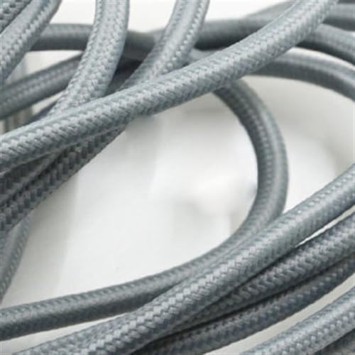Pangyoo Elektrischer Draht Verdrilltes Kabel for Pendelleuchten, 2 x 0,75 mm Draht for Pendelleuchten, Textil-Overhead-Elektrokabel, 2 m/5 m/10 m(Color:Grey color,Size:10meter) von Pangyoo