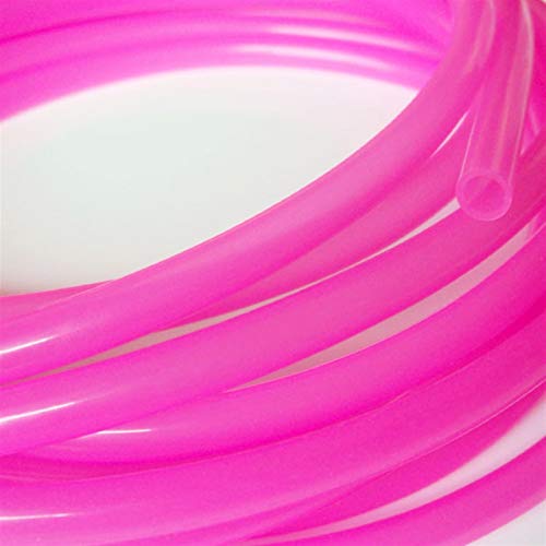 Pangyoo PYouo-Flexibler Schlauch 1/5 / 10 Meter Silikonrohr, 2x4mm, hohe und niedrige Temperaturbeständigkeit geschmacklos transparente Schlauchleitung (Color : Pink, Length : 1Meter) von Pangyoo