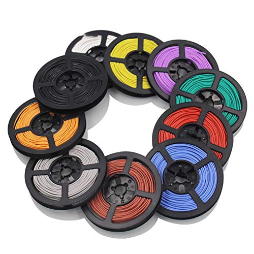 Pangyoo PYouo-Kupferkabel 1 stücke 20 Meter 28awg, Flexibles Silikondraht, Kabeldrähte RC Kabelkupferdraht, weiche elektrische Drähte Kabel für die DIY-Industrie Werkzeugzubehör von Pangyoo