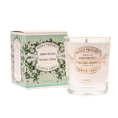 Panier des Sens - Jasminkerze - Duftkerzen für die Wohnung - Aromatherapiekerzen aus Frankreich - Langlebig & 100% natürliche Baumwolle Docht - Kerzen für Männer und Frauen - Vegan - 180g Panier des Sens - Jasminkerze - Duftkerzen für die Wohnung - Aromatherapiekerzen aus Frankreich - Langlebig & 100% natürliche Baumwolle Docht - Kerzen für Männer und Frauen - Vegan - 180g von Panier des Sens