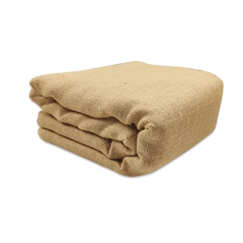 Jute-Stoff aus Naturfaser – Zuschnitte von 2–5 – 10 m x 1,40 m hoch (Grau, 10 x 2 m) von Panini Tessuti