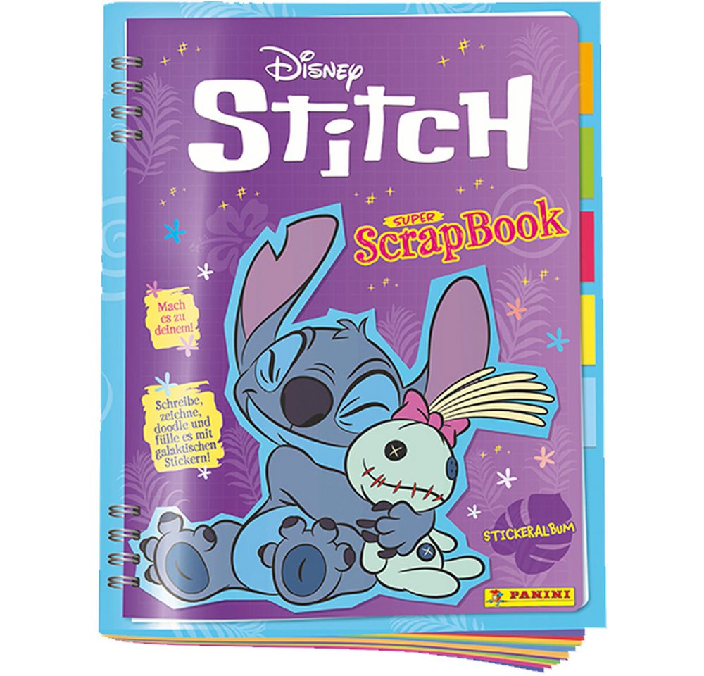 Panini Bücher-Adventskalender Disney Stitch - Super ScrapBook (2025) - Sammelsticker - 1 Sammelalbum von Panini