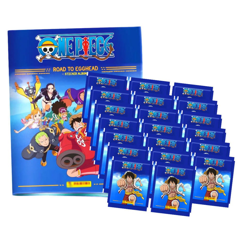 Panini Sticker One Piece Sticker - Road to Egghead Sammelsticker - 1 Album + 20 Tüten, 1 Album + 20 Tüten von Panini