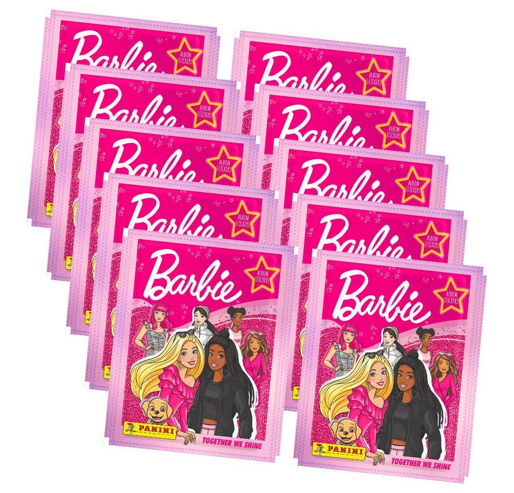 Panini Sticker Panini Barbie Sticker - Together we shine (2023) - 10 Tüten Sammelstic, (Set), Barbie Together we shine (2023) - 10 Tüten Sammelsticker von Panini
