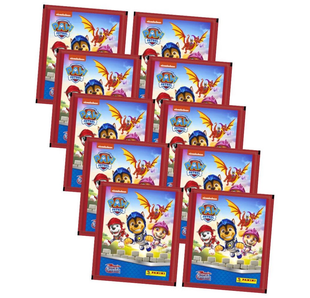 Panini Sticker Panini Paw Patrol Sticker - Rescue Knights (2023) - 10 Tüten Sammelsti, (Set), Paw Patrol - Rescue Knights 2023 - 10 Tüten Sammelsticker von Panini