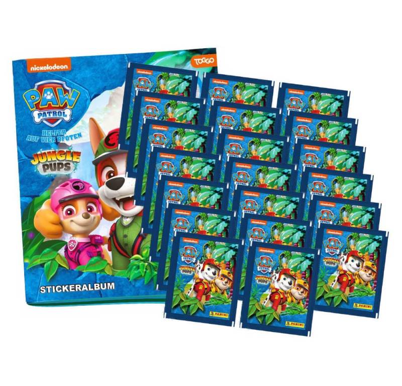 Panini Sticker Panini Paw Patrol Sticker Serie 10 - Jungle Pups (2024), Paw Patrol Sticker - Jungle Pups - 1 Album + 20 Tüten von Panini