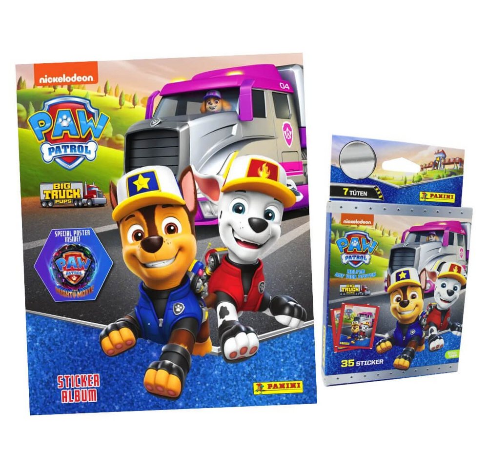 Panini Sticker Panini Paw Patrol Sticker Serie 9 - Big Truck (2023) - 1 Album + 1, (Set), Paw Patrol - Big Truck 2023 - 1 Album + 1 Blister Sammelsticker von Panini