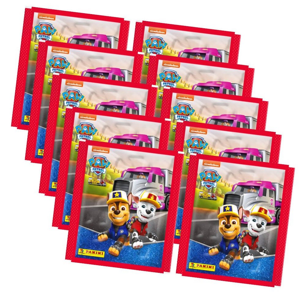 Panini Sticker Panini Paw Patrol Sticker Serie 9 - Big Truck (2023) - 10 Tüten Sammel, (Set), Paw Patrol Sticker - Big Truck 2023 - 10 Tüten Sammelsticker von Panini