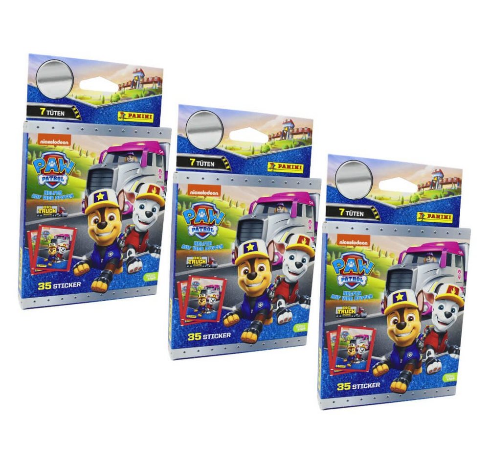 Panini Sticker Panini Paw Patrol Sticker Serie 9 - Big Truck (2023) - 3 Blister Samme, (Set), Paw Patrol Sticker - Big Truck 2023 - 3 Blister Sammelsticker von Panini