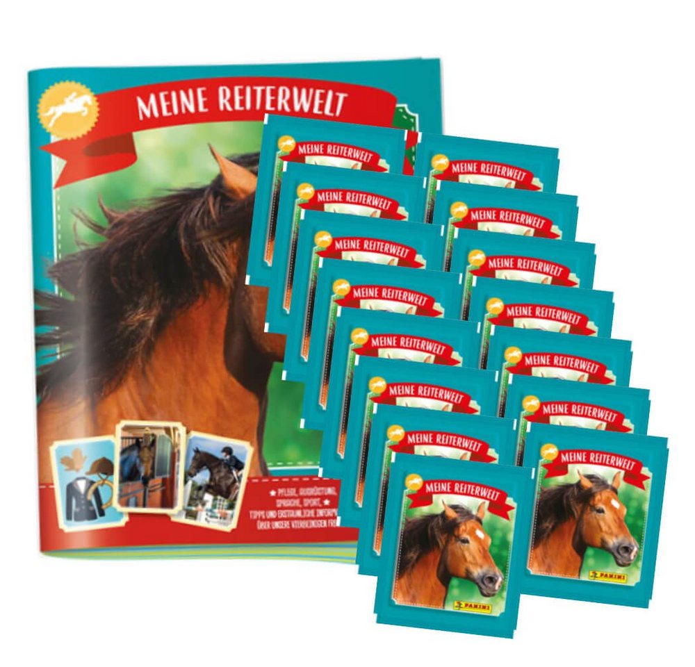 Panini Sticker Panini Pferde Mon Club D'E'Quitation Sticker - Meine Reiterwelt (2024), (Set), Pferde Mon Club Sticker (2024) - 1 Album + 15 Tüten Sammelsticker von Panini
