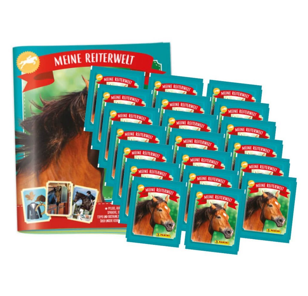 Panini Sticker Panini Pferde Mon Club D'E'Quitation Sticker - Meine Reiterwelt (2024), (Set), Pferde Mon Club Sticker (2024) - 1 Album + 20 Tüten Sammelsticker von Panini