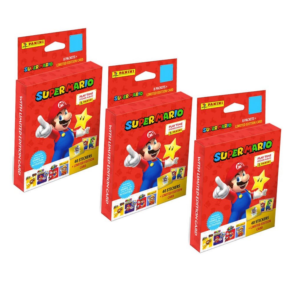 Panini Sticker Panini Super Mario Sticker - Play Time (2023) - Auswahl, (Mario Play Time 2023), - 1 Sammelalbum von Panini
