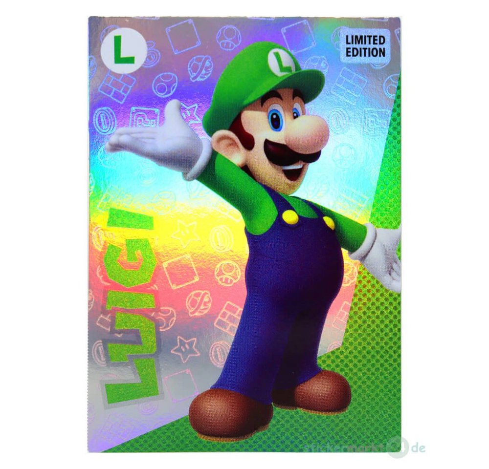 Panini Sticker Panini Super Mario Sticker - Play Time - Limited Edition Card - Luigi, (Set), Super Mario - Play Time - Limited Edition Luigi von Panini