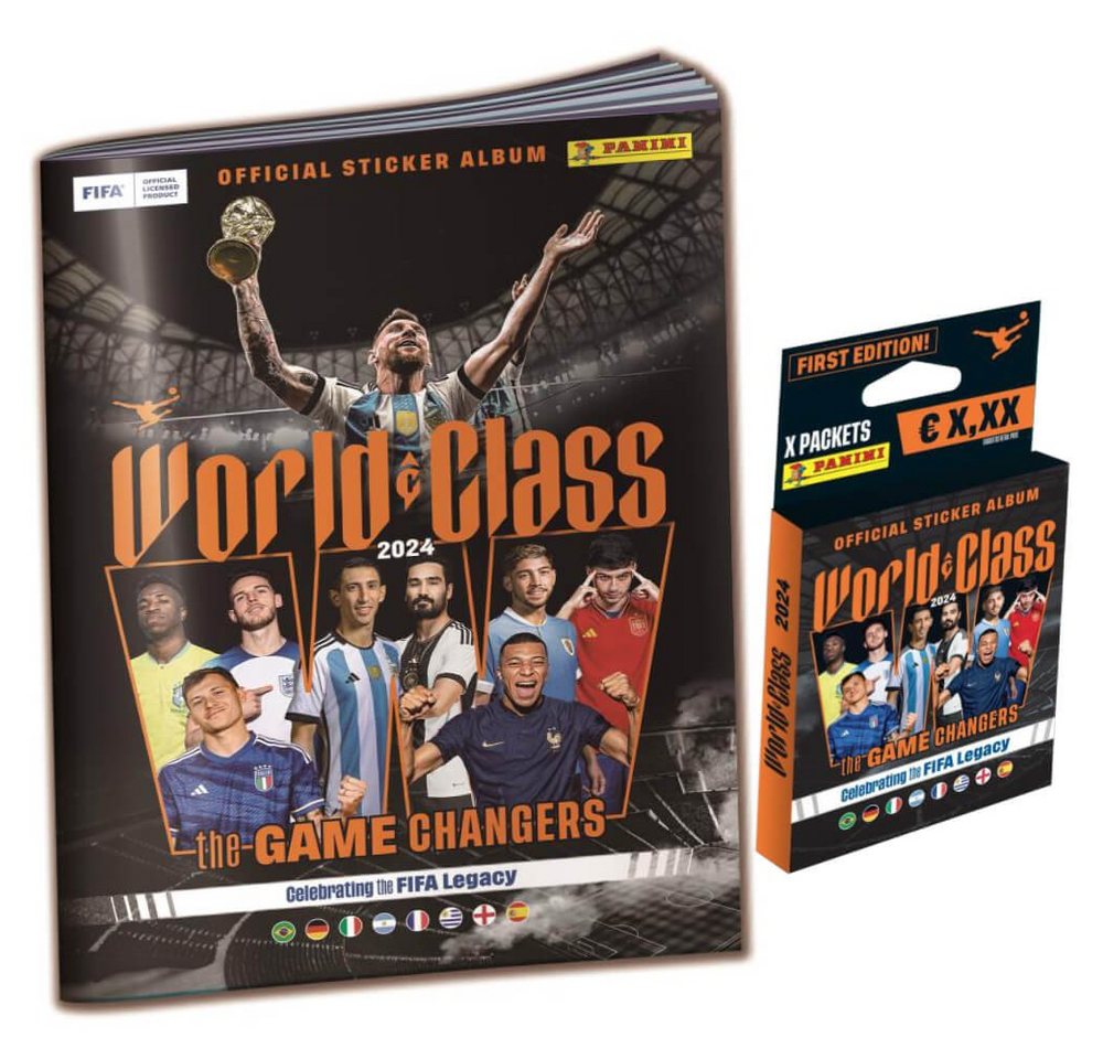 Panini Sticker Panini World Class 2024 Fussball Sticker - 1 Album + 1 Blister Sammels, (Set), World Class 2024 Sticker - 1 Album + 1 Blister Sammelsticker von Panini