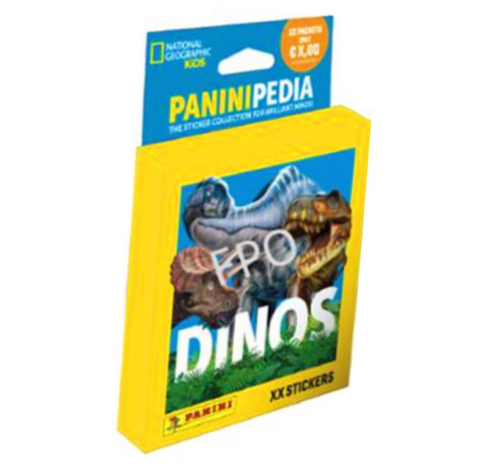 Panini Sticker PaniniPedia Dinos Sticker - Dinosaurier Sammelsticker (2023) - 1 Blist, (Set), PaniniPedia Dinos Sticker - 1 Blister Sammelsticker von Panini