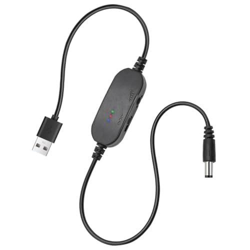 Panlouting Ersatz USB Kabel 5V auf 12V mit Einstellbarer Geschwindigkeit und Richtung für Nagelfräser | 150cm | DC 5,5 * 2,1mm | LED Anzeige von Panlouting