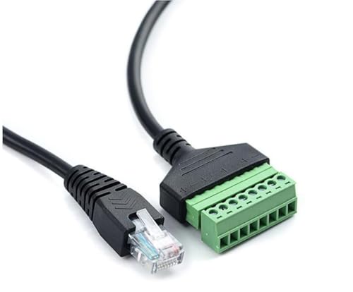Panlouting RJ45 Ethernet Stecker auf 8Pins Schraubklemmenblock Kabeladapter für CAT5 CAT6 CAT7 Ethernet Extender CCTV Digital Internet | 30cm von Panlouting