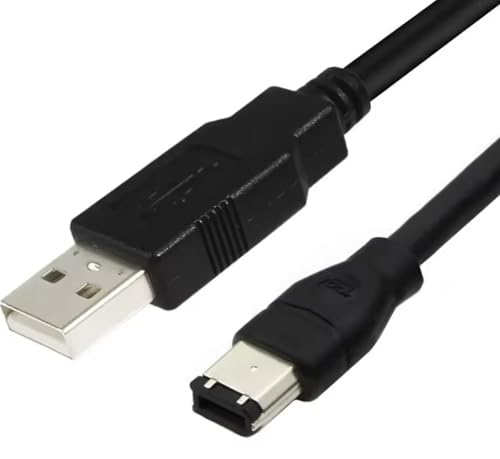 Panlouting USB 2.0 6-Pin IEEE 1394 Firewire 400 Kabel | 1,8 Meter | Für Drucker, Scanner, Festplatten, Kameras, Camcorder von Panlouting