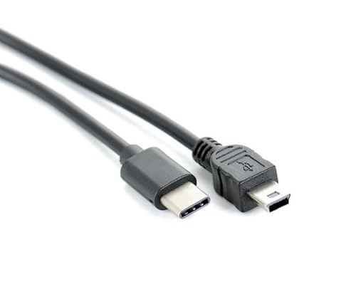 USB-C auf Mini USB Datenkabel Ladekabel | 1 Meter | OTG 480 Mbit/s USB Typ C auf Mini USB Kabel | Für MacBook Pro Air Android Samsung Galaxy Google Pixel Kamera Gamecontroller von Panlouting