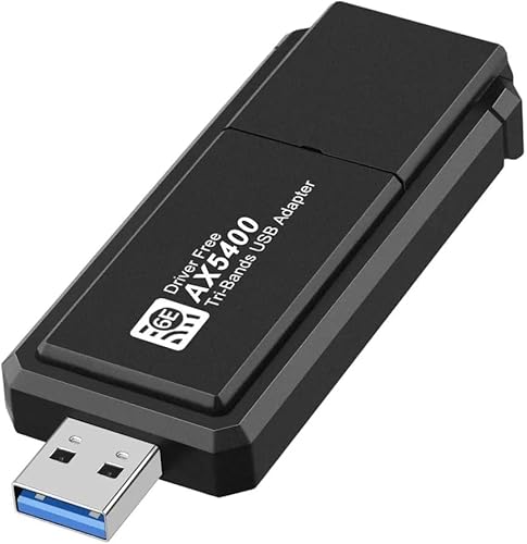 WiFi 6E AX5400 WiFi Adapter USB 3.0 5400 Mbit/s Drahtlose Netzwerkkarte Dreifache Bänder 6GHz mit Antenne für PC Laptop Computer WiFi 6E AX5400 WiFi Adapter USB 3.0 5400 Mbit/s Drahtlose Netzwerkkarte Dreifache Bänder 6GHz mit Antenne für PC Laptop Computer von Panlouting