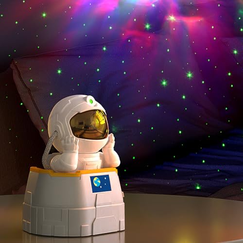 Panngu Galaxy Sternenhimmel Projektor, Astronaut Projektion Lampe mit Fernbedienung Für Schlafzimmer und Decke, Geschenk für Kinder und Erwachsene [Energieklasse G] von Panngu