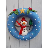 Türkranz "Winterzeit" Mit Schneemann Und Tannenbäumchen Aus Filz Türkranz "Winterzeit" Mit Schneemann Und Tannenbäumchen Aus Filz von PanniBerlin