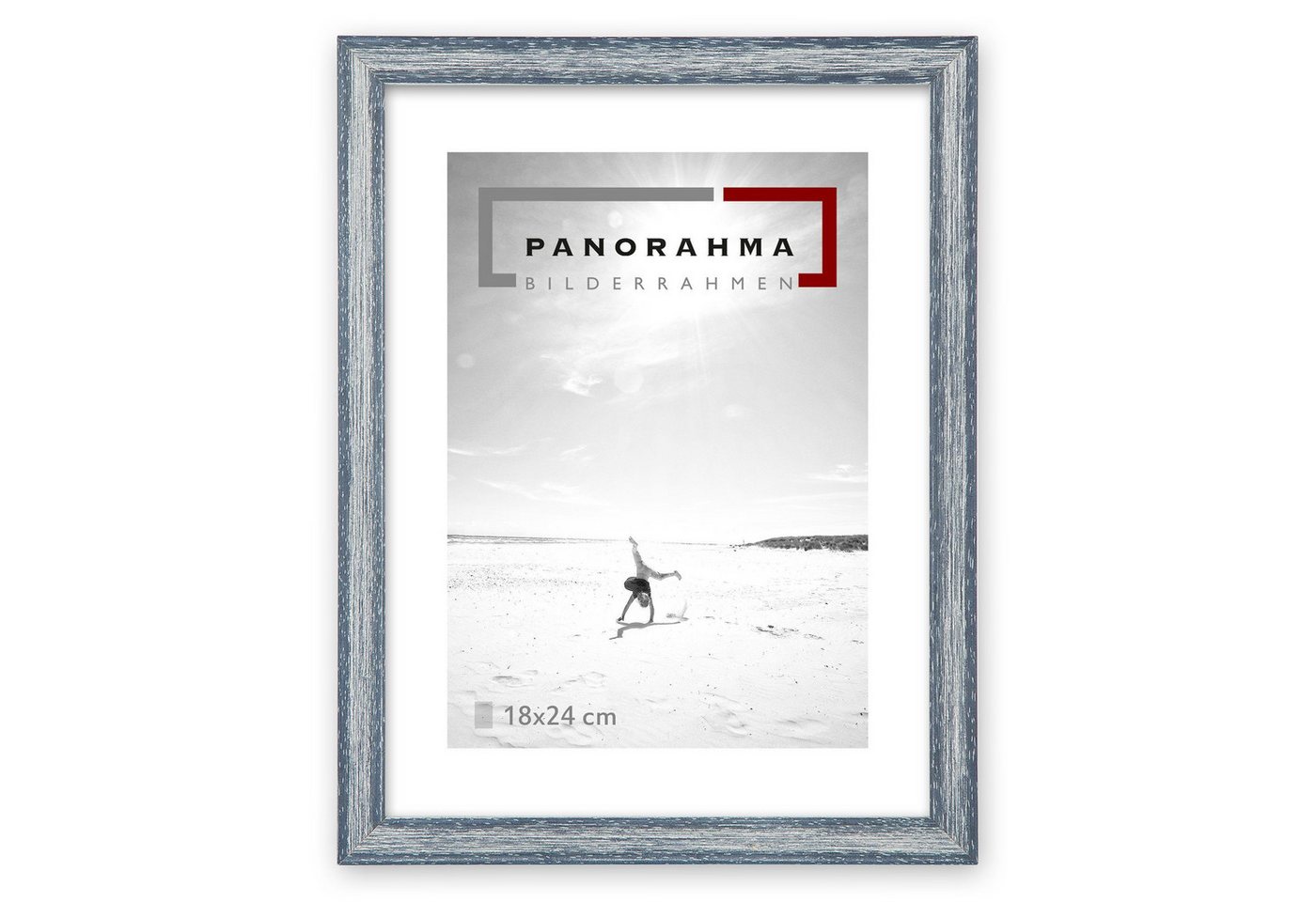 Panorahma Bilderrahmen Holz Bilderrahmen mit Normalglas, Antireflexglas oder Museumsglas UV70, für 1 Bilder (1 Rahmen), 1 Rahmen, echtes Glas von Panorahma