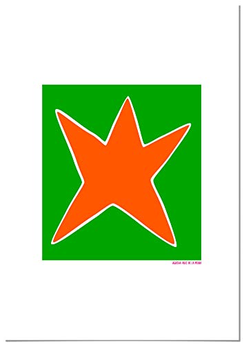 Agatha Ruiz de la Prada Poster Grüner Star 50x70cm - Gedruckt auf qualitativ hochwertigem Poster 250gr - Wandbild Wohnzimmer - Schlafzimmer Poster - Dekoratives Plakat - Dekoration Zuhause von Panorama