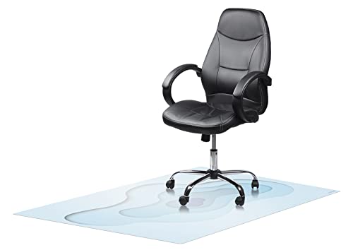 Mubusi Floor Protection Mat Iglu 75x120 cm - Schreibtischstuhl Unterlage Anti-Rutsch - Bodenschutzmatte Bürostuhl Parkett von mubusi