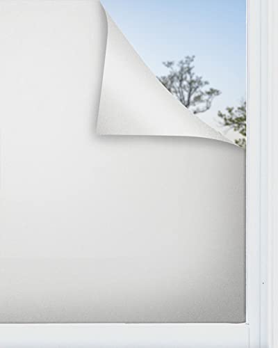 Panorama Fensterfolie Grau 73x200 cm - Blickdichte Fensterfolie - Fensterfolie - Milchglasfolie Selbstklebend Fenster - Selbsthaftend Folie - Klebefolie Fenster - Sichtschutzfolie Fenster von Panorama