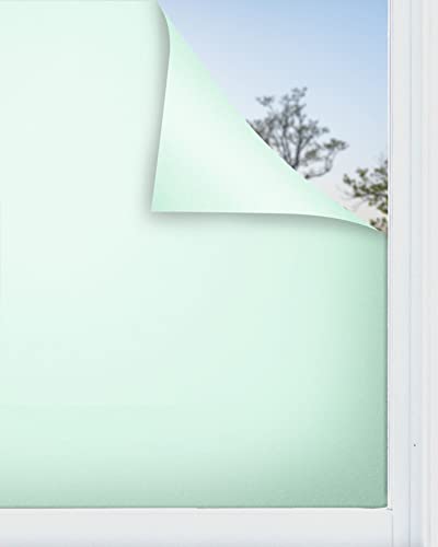 Panorama Fensterfolie Grün 60x300 cm - Blickdichte Fensterfolie - Fensterfolie - Milchglasfolie Selbstklebend Fenster - Selbsthaftend Folie - Klebefolie Fenster - Sichtschutzfolie Fenster von Panorama