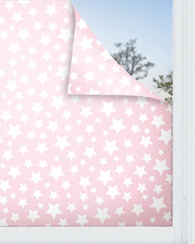 Panorama Fensterfolie Sterne Rosa Farbe 39x200 cm - Milchglasfolie Selbstklebend Fenster - Klebefolie Panorama Fensterfolie Sterne Rosa Farbe 39x200 cm - Milchglasfolie Selbstklebend Fenster - Klebefolie von Panorama