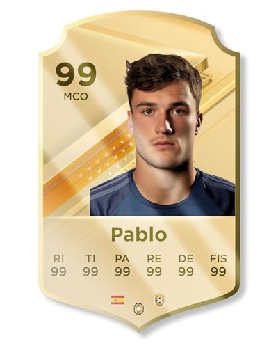 Panorama Football Card Gold 21x30 cm aus Methacrylat – Ultimate Team FUT Card - Personalised Glas Soccer – Photo Gifts - Personalisierter Fußballaufkleber mit Foto von Panorama