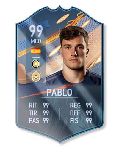 Panorama Football Card Héros 21x30 cm aus Methacrylat – Ultimate Team FUT Card - Personalised Glas Soccer – Photo Gifts - Personalisierter Fußballaufkleber mit Foto von Panorama