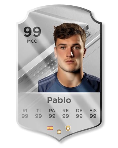 Panorama Football Card Silber 21x30 cm aus Methacrylat – Ultimate Team FUT Card - Personalised Glas Soccer – Photo Gifts - Personalisierter Fußballaufkleber mit Foto von Panorama
