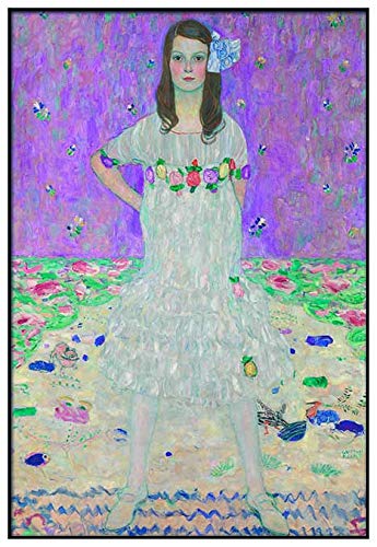 Panorama Gerahmtes Poster Gustav Klimt Mäda Primavesi 21x30 cm - Gedruckt auf Hochwertigem Starres Poster - Enthält Rahmen - Moderne Bilder Wohnzimmer - Bilder Schlafzimmer - Dekoratives Poster von Panorama