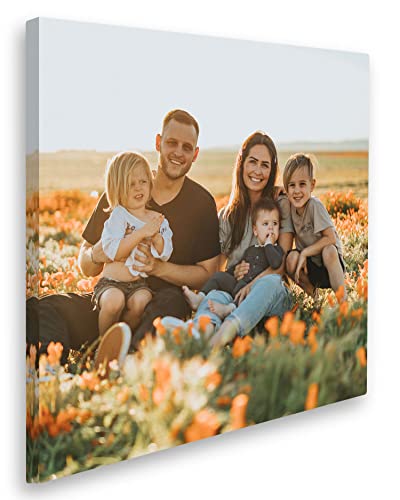 Panorama Ihr Foto auf Leinwand Benutzerdefinierte 15x15 cm - Geschenk Personalisiert - Eigenes Foto Hochformat auf Leinwand Drucken Lassen - Personalisierte Leinwand - Ihr Fotodruck Selbstgestalten von Panorama