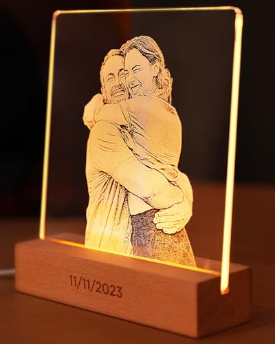 Panorama Lampe Personalisiert Mit Foto 15x15 cm - Originelle Geschenk 3D Fotolampe - Bilder Mit Led Beleuchtung - Nachtlicht Personalisiert von Panorama