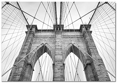 Panorama Leinwandbild Brooklyn Bridge 100 x 70 cm - Gedruckt auf Leinwand - Wandbild Wohnzimmer - Dekoration Schlafzimmer Panorama Leinwandbild Brooklyn Bridge 100 x 70 cm - Gedruckt auf Leinwand - Wandbild Wohnzimmer - Dekoration Schlafzimmer von Panorama