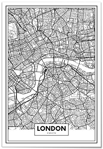 Panorama Poster, dekorativer Druck, Karte von London 35x50 cm - Gedruckt auf 250g-Papier - Wandbild - Drucke zum Einrahmen oder Schenken Panorama Poster, dekorativer Druck, Karte von London 35x50 cm - Gedruckt auf 250g-Papier - Wandbild - Drucke zum Einrahmen oder Schenken von Panorama